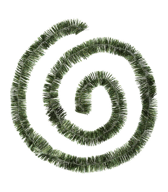 Guirlande de noël large 5 cm vert holographique longueur 2 mètres