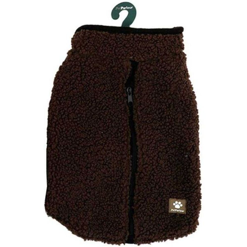Manteau teddy pour chien 35 cm chocolat