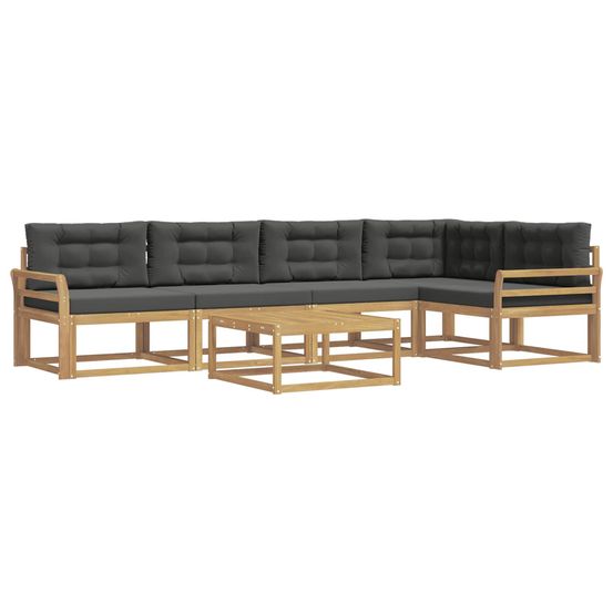 Ensemble de canapés d'extérieur 6 pc blanc et anthracite