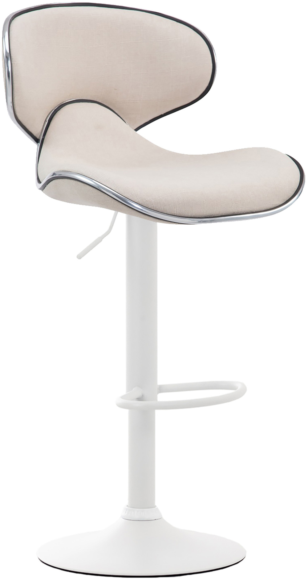 Tabouret de bar las vegas v2 tissu blanc