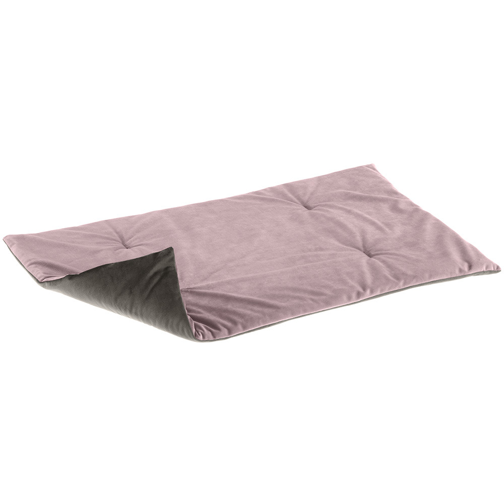 Ferplast couverture pour chiens et chats baron 95, matelas lit pour animaux, double face, velours doux, lavable 95x60 rose