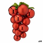 Boule de noël raisins mini rouge plastique 15 x 15 x 20 cm (14 unités)