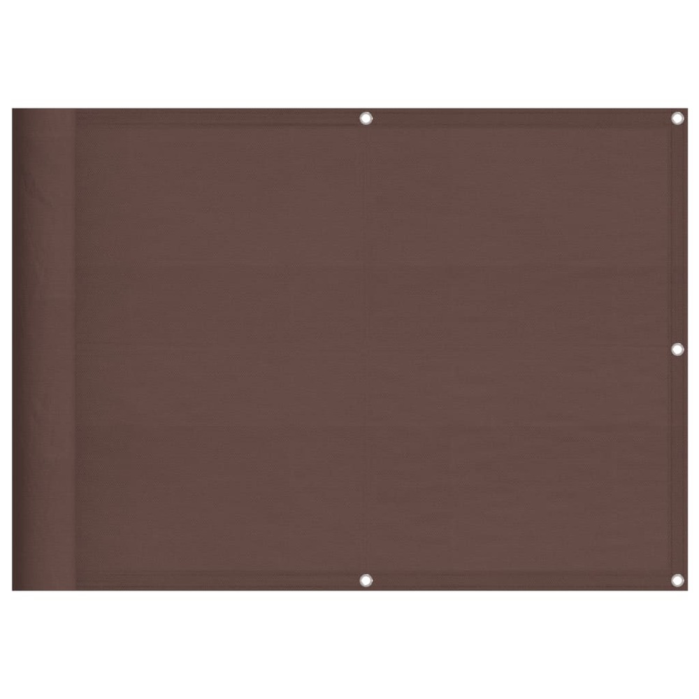 Écran de balcon marron 75x800 cm 100% polyester oxford