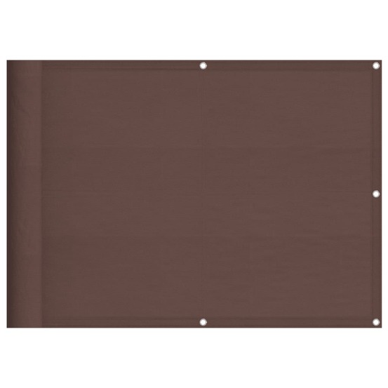 Écran de balcon marron 75x800 cm 100% polyester oxford