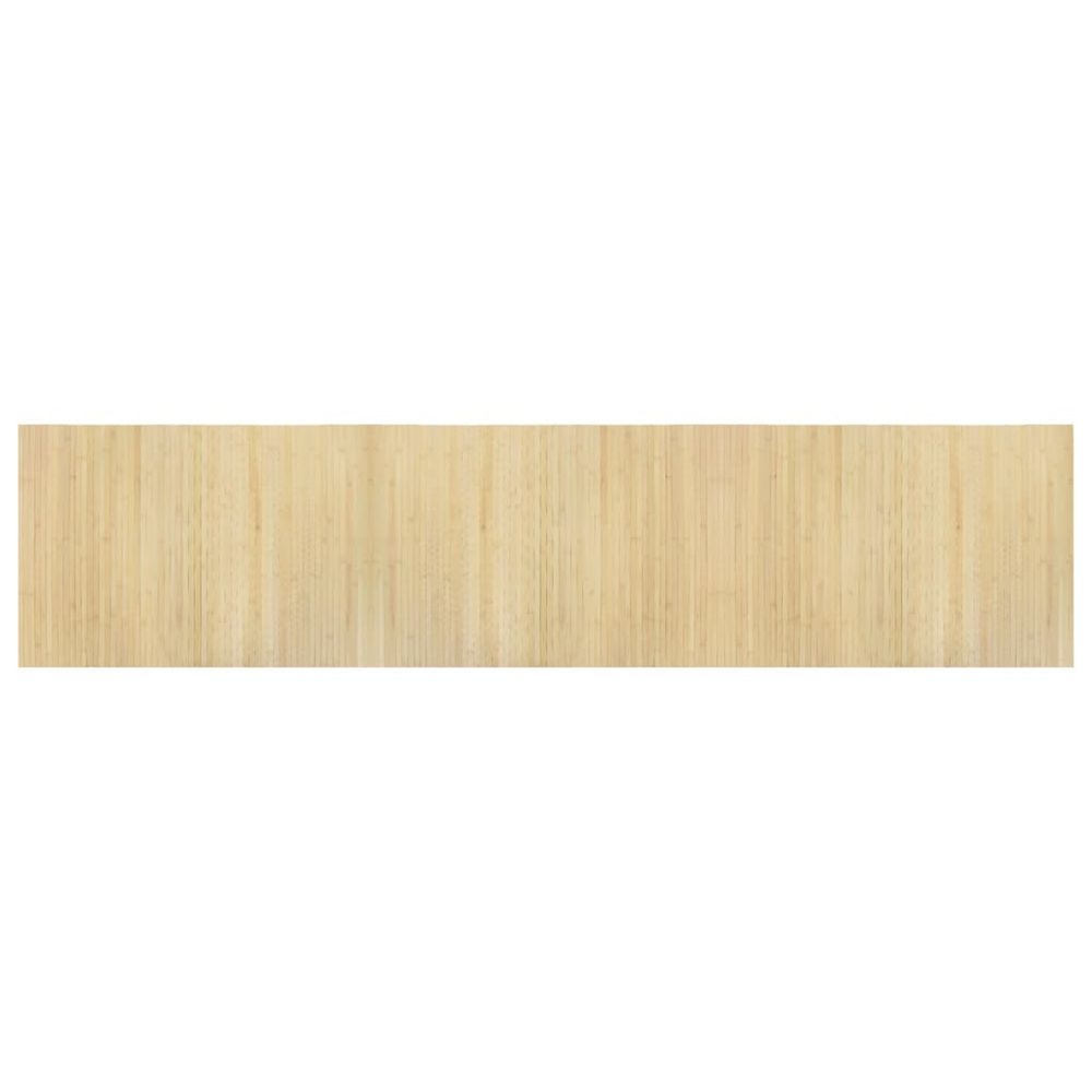 Tapis rectangulaire naturel clair 70x300 cm bambou