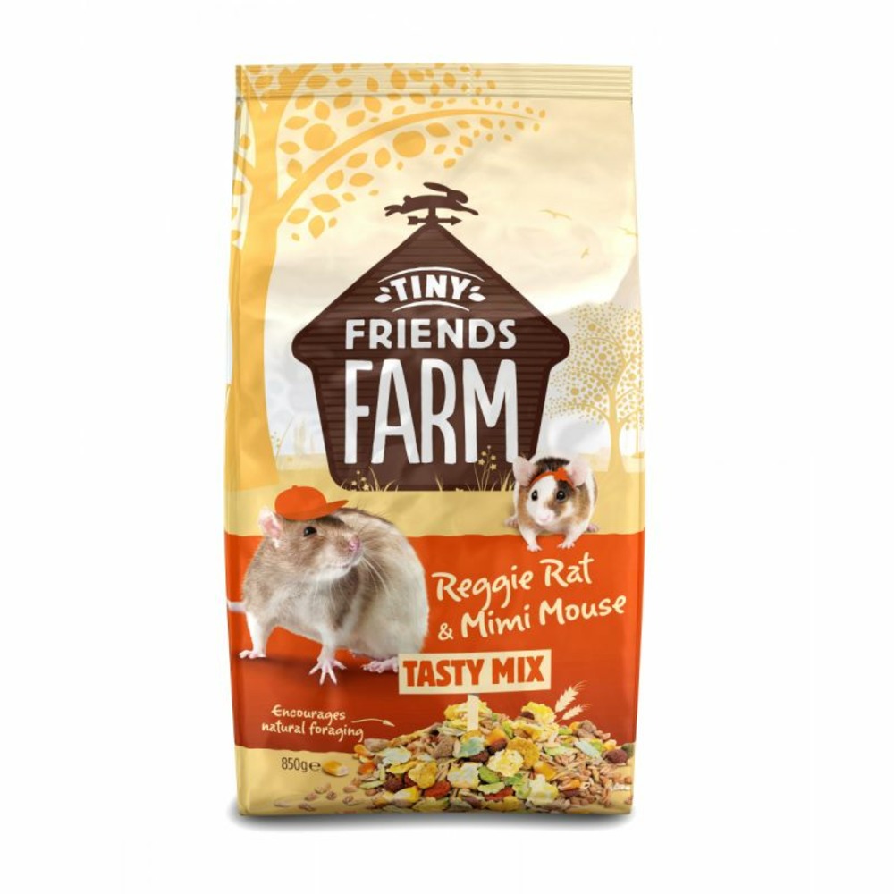 Muesli tasty mix pour rats et souris - tiny friends farm supreme 850 g