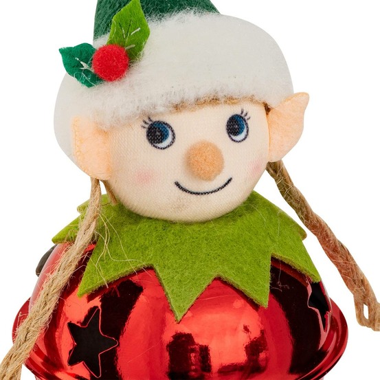 Sujet lutin grelot métal h.12cm assorti