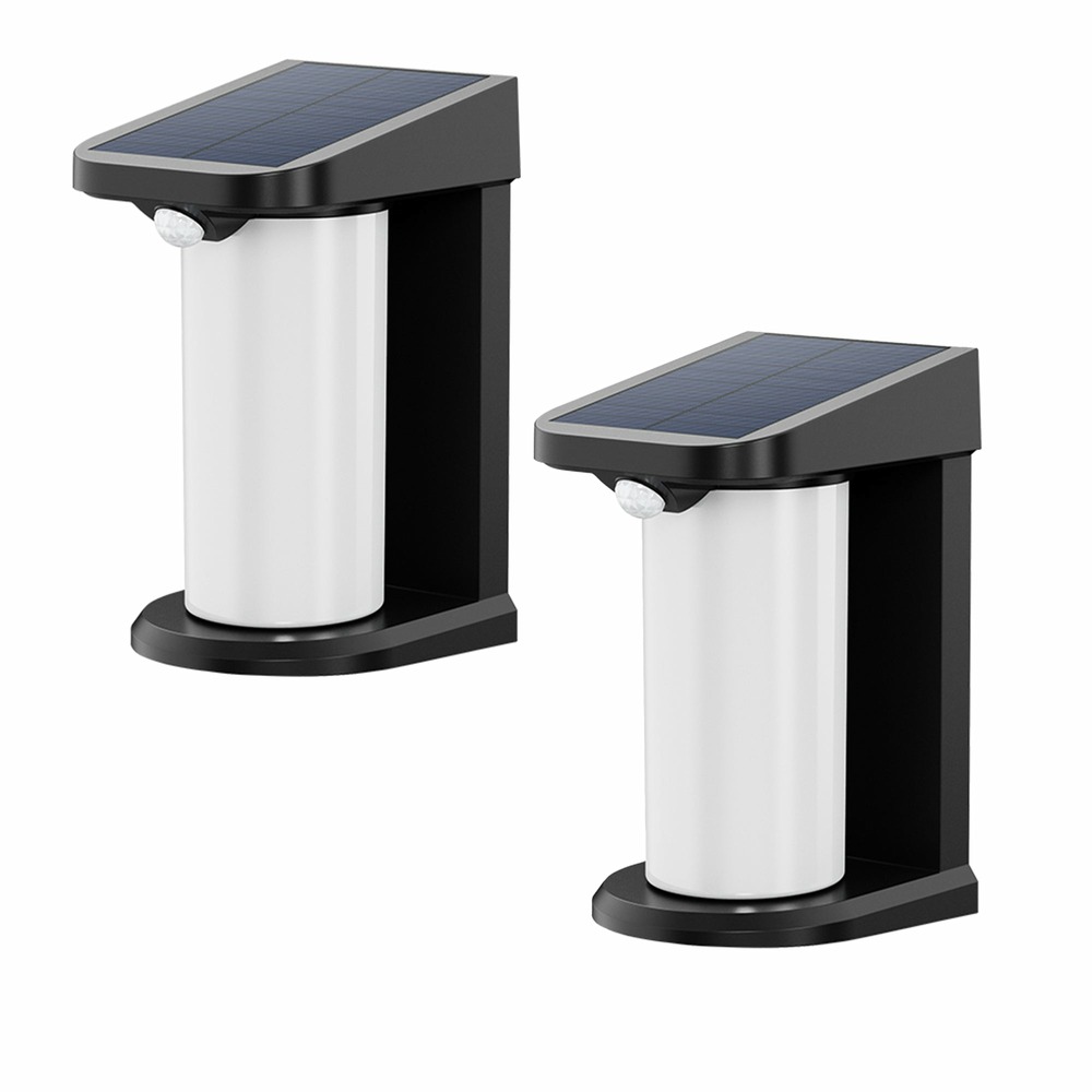 Lot de 2 projecteurs solaires lusty noir plastique h18cm