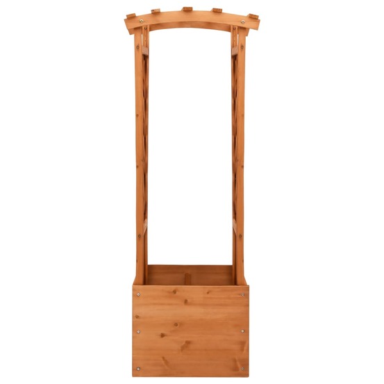 Jardinière à treillis avec arche 49x39x130 cm bois de sapin