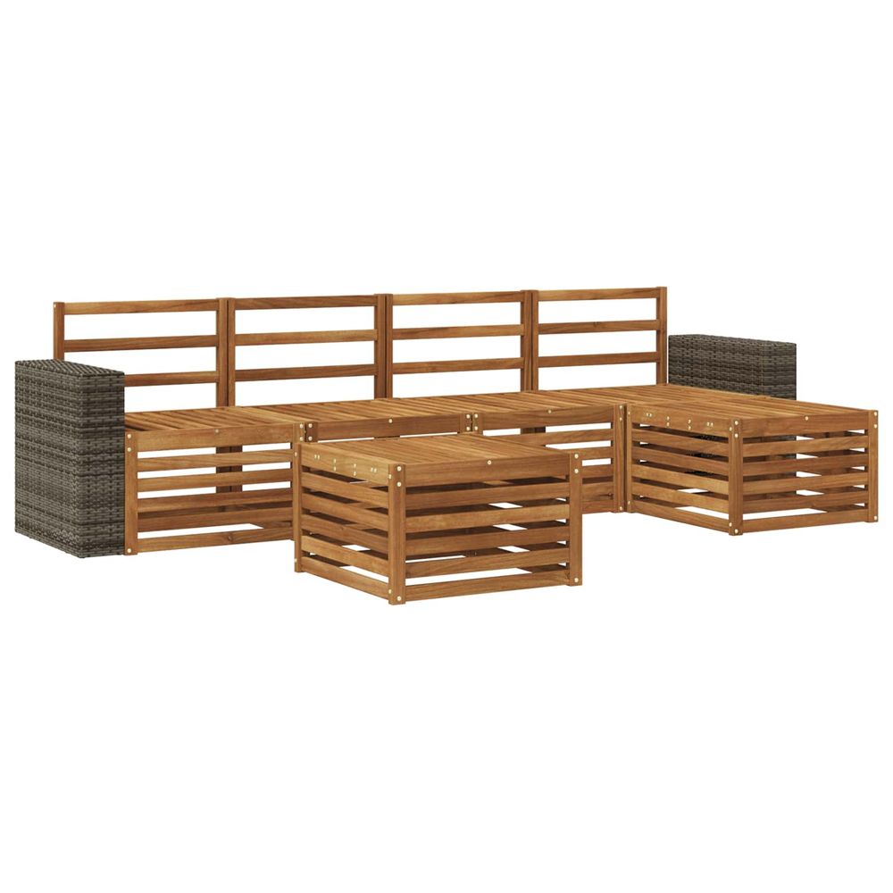 Ensemble de canapés d'extérieur 6 pc naturel