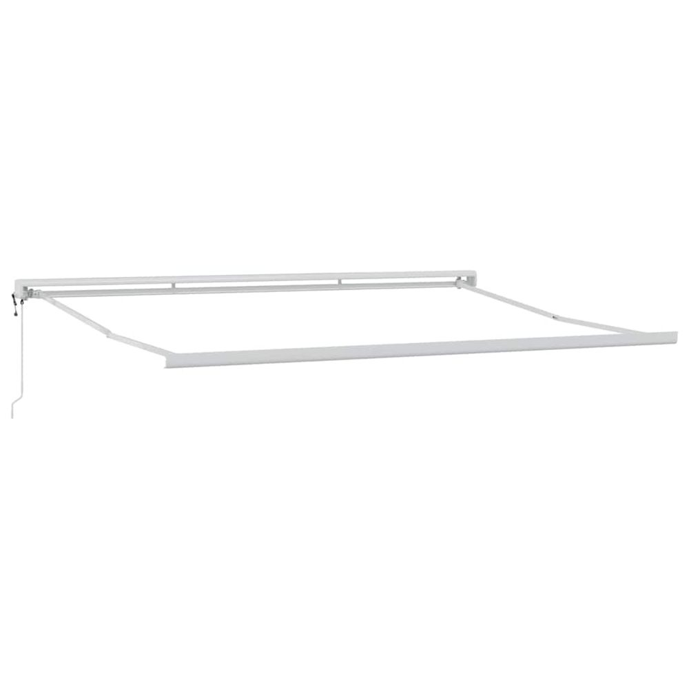 Cadre d'auvent blanc 400 × 300 cm aluminium