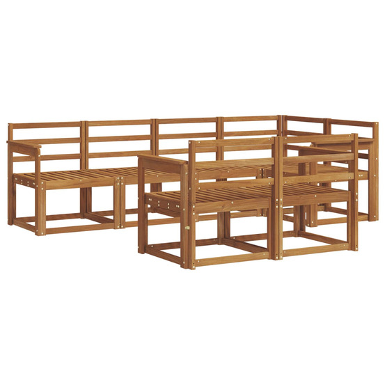 Ensemble de canapés d'extérieur 7 pcs naturel