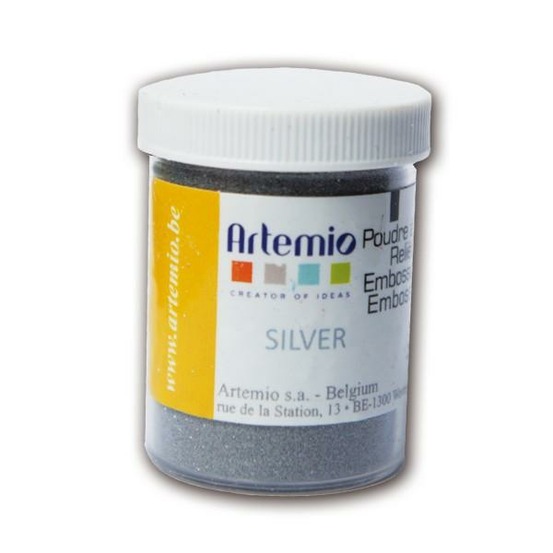 Poudre à embosser argentée
