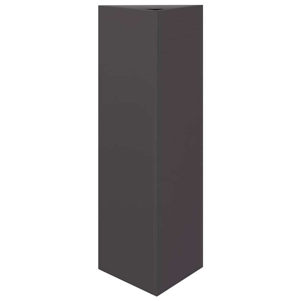 Jardinière noir triangulaire 30x26x75 cm acier