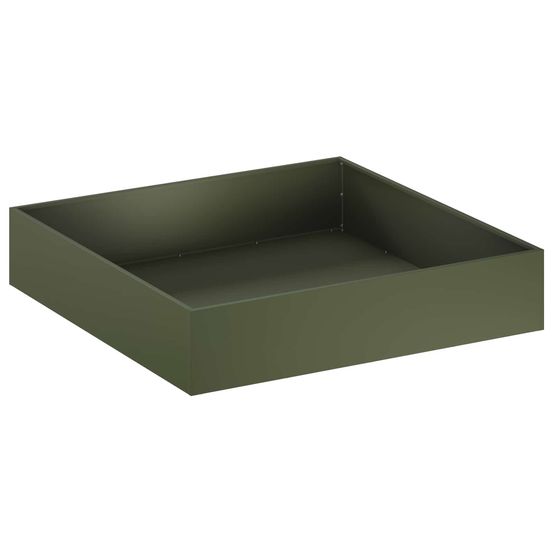 Cache-pot de jardin vert olive 80 x 80 x 20 cm