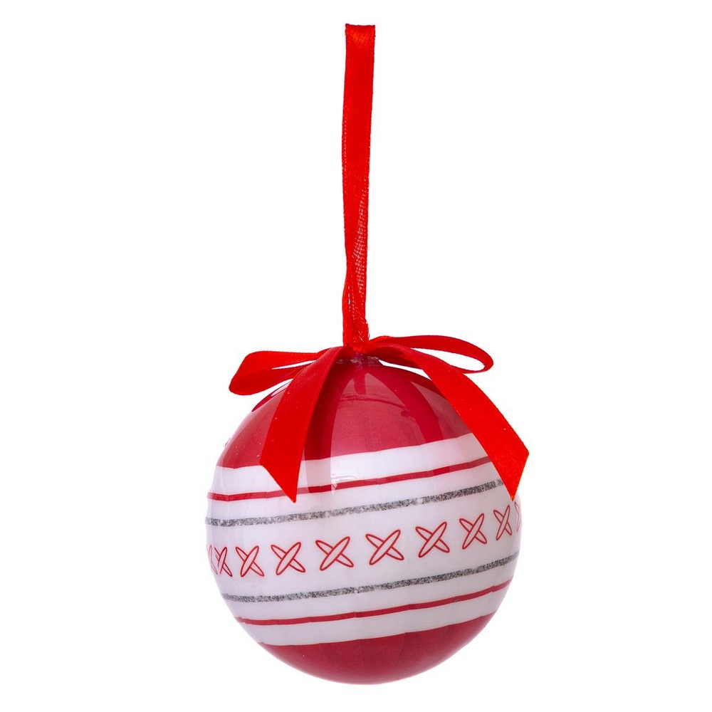 Boule de noël en papier imprimé