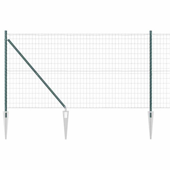 Clôture euro avec des pointes 10 x 1,2 m acier recouvert de pvc
