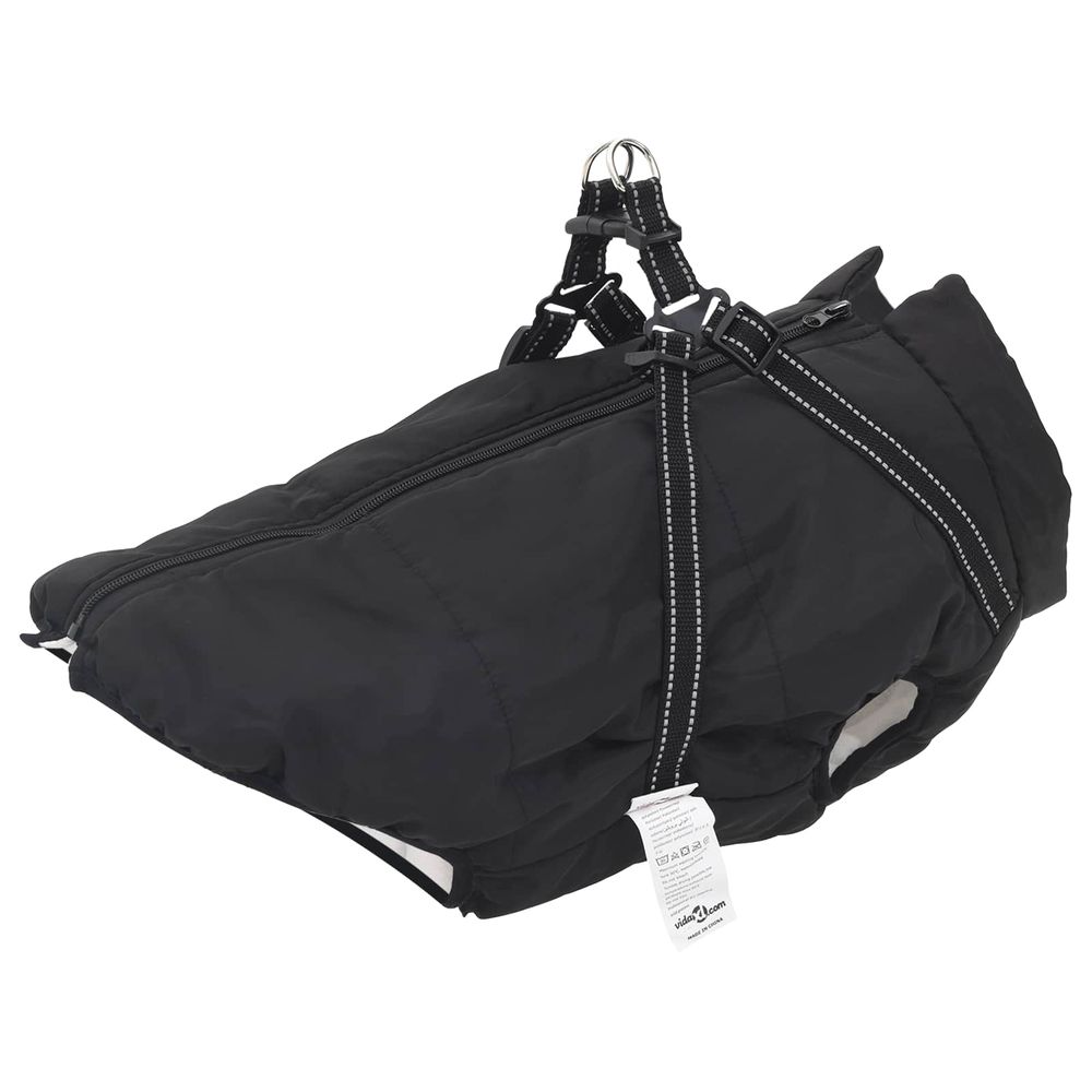 Manteau pour chien noir l52 fleece et polyester