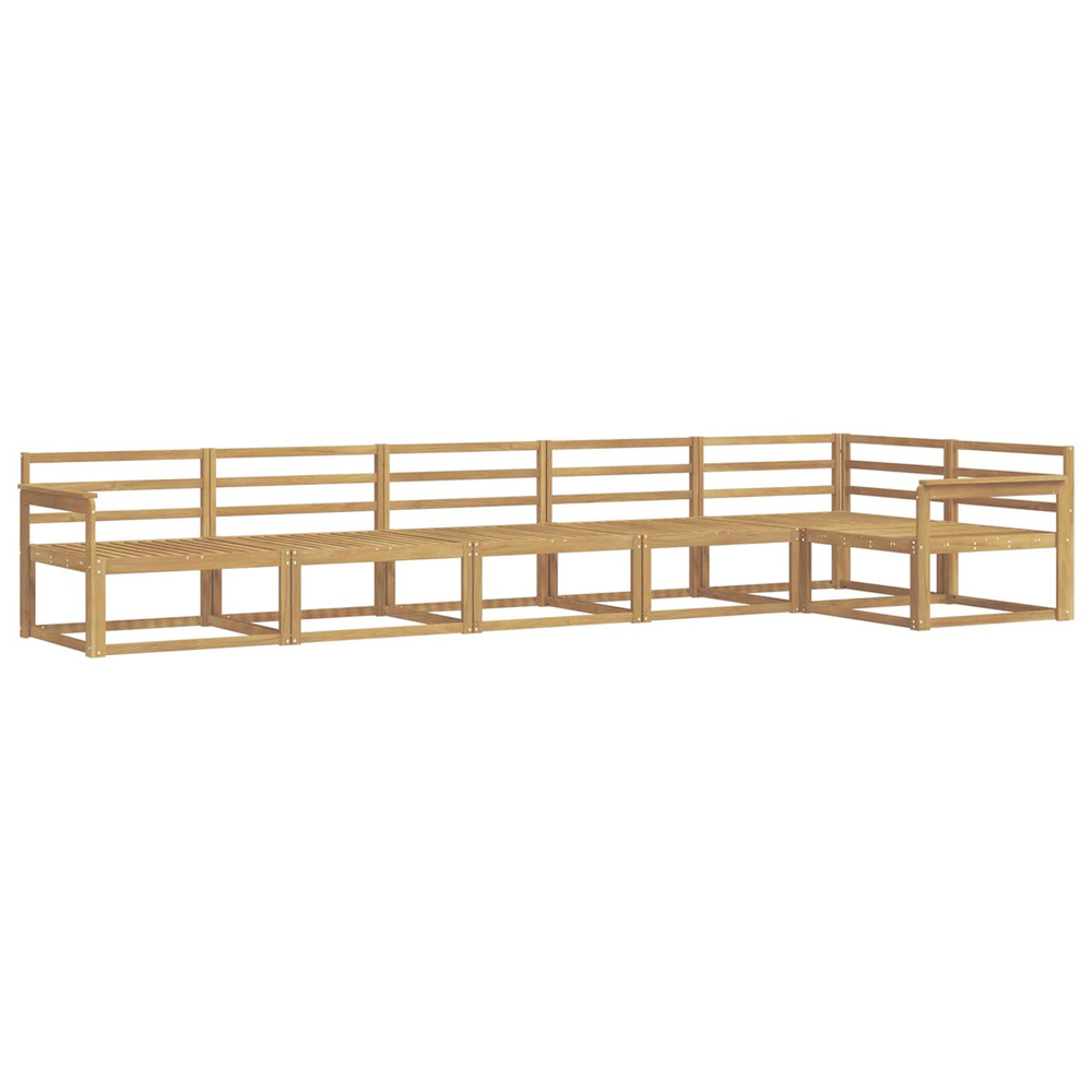Ensemble de canapés d'extérieur 6 pcs blanc 406 x 168,5 x 73 cm