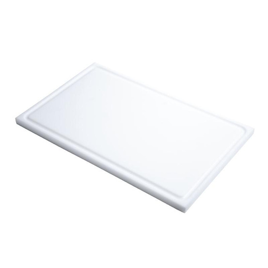 Planche avec rigole blanche pehd 500 - 53 x 32,5 cm - gastro m