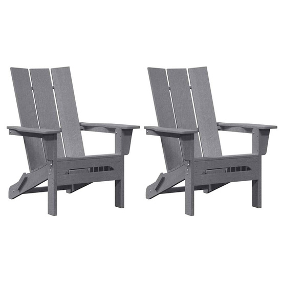 Mobilier de jardin lounge 2 pcs gris clair 74.5 x 80.5 x 90cm