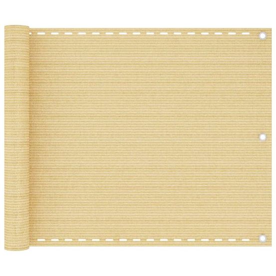 Écran de balcon beige 75x400 cm pehd
