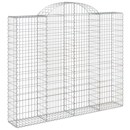Panier de gabions arqué 200x30x160/180 cm fer galvanisé