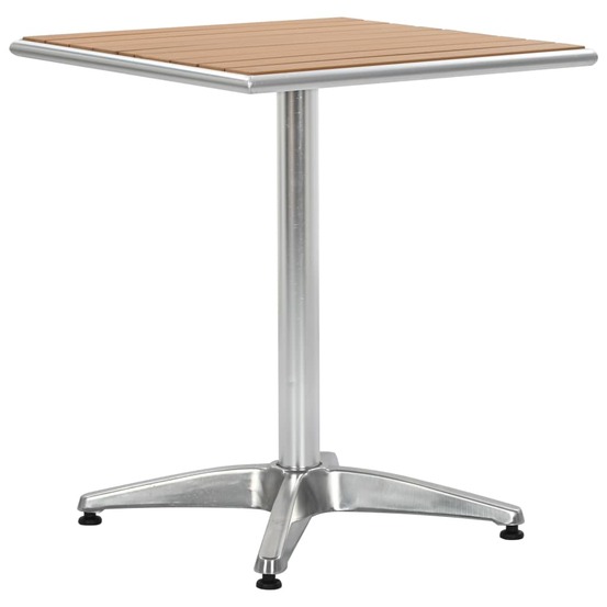 Table de jardin argenté 60x60x70 cm aluminium et wpc