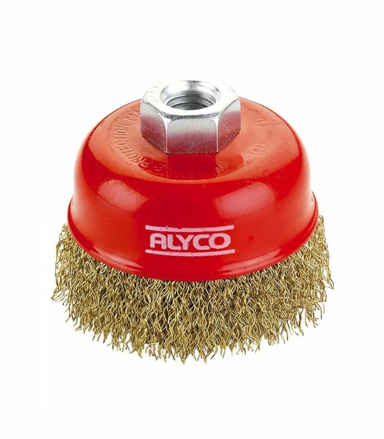 Tz-02 brosse boisseau fils ondulés 75 mm alyco 197610