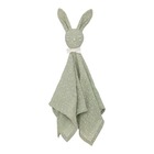 Doudou carré enfant "lapin" - coton - vert - 46 - 5x50 cm