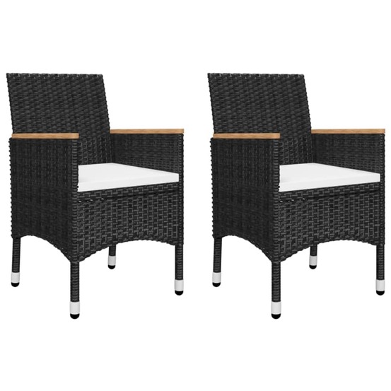 Ensemble à manger de jardin 5 pcs noir