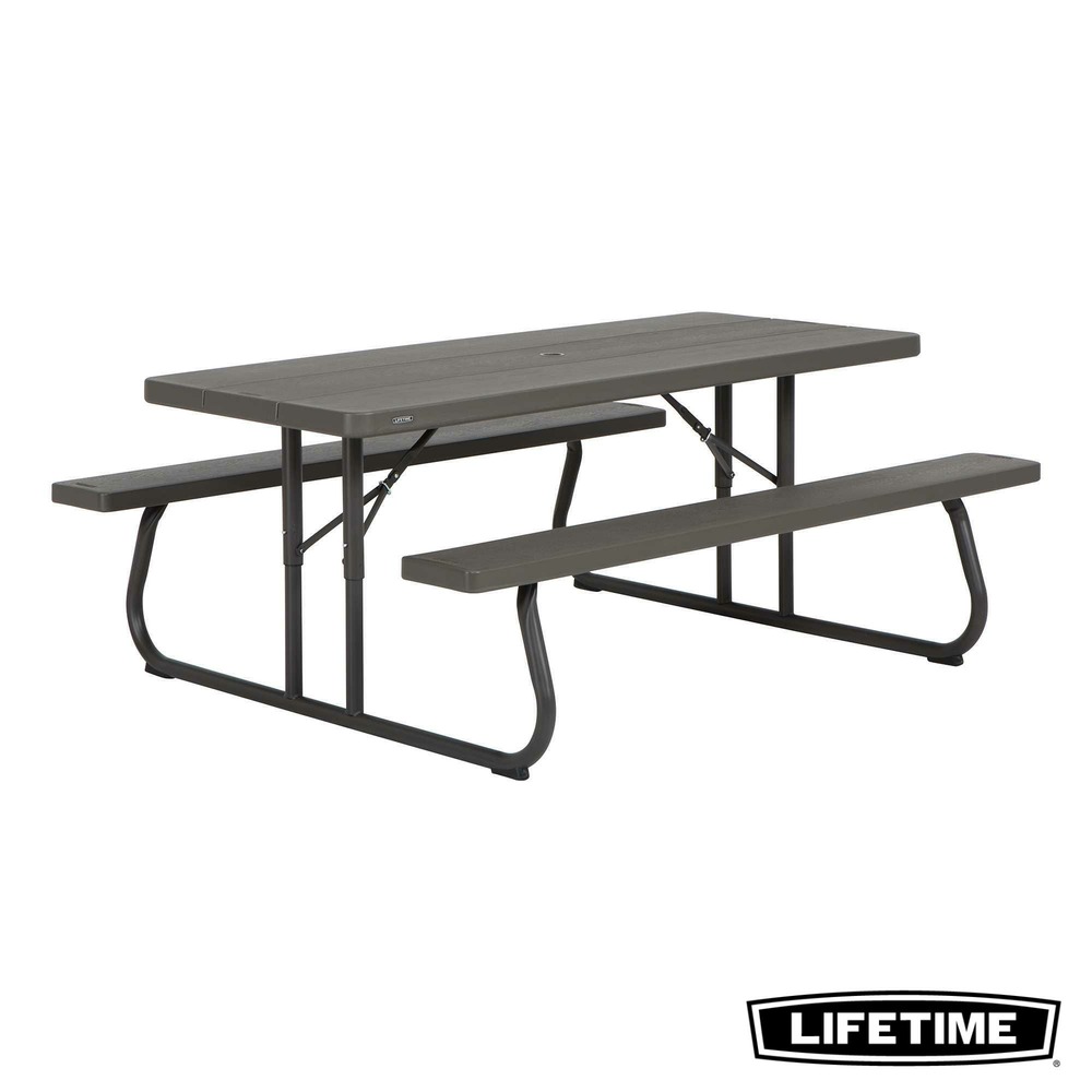 Table pique nique rectangulaire pliante (183 x 76 cm) PEHD LIFETIME #60112