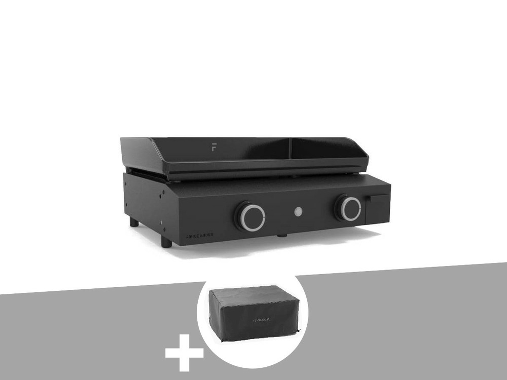 Plancha gaz origin 60 acier châssis inox + housse