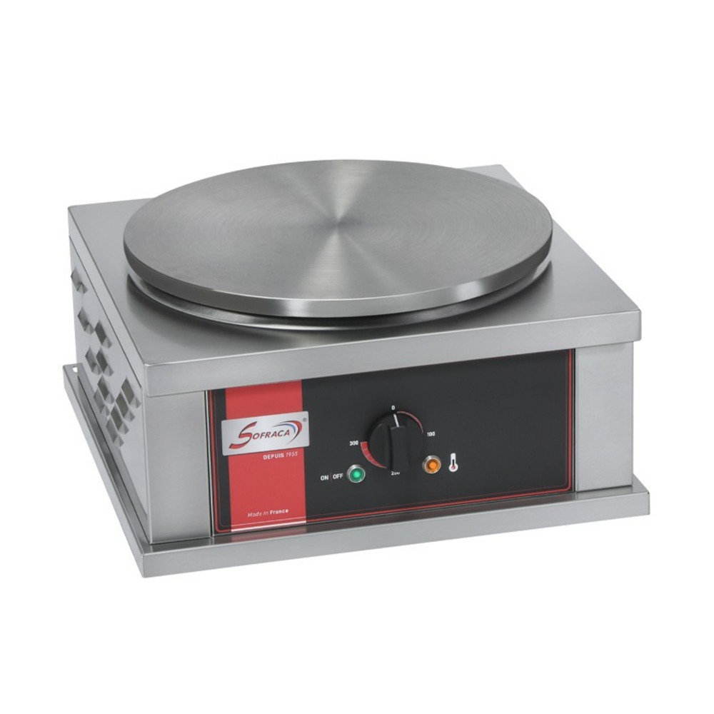 Crêpière electrique carrée à usage intensif - ø 400 mm - sofraca
