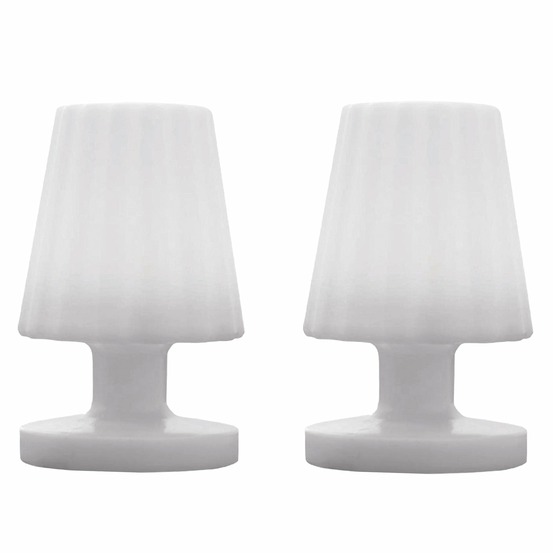 2 lampes de table sans fil lady mini h22cm