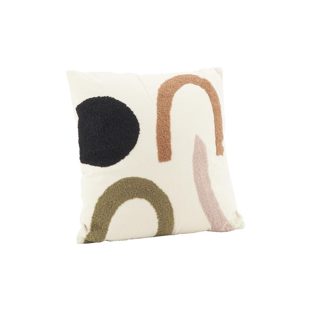 Coussin en coton abstrait