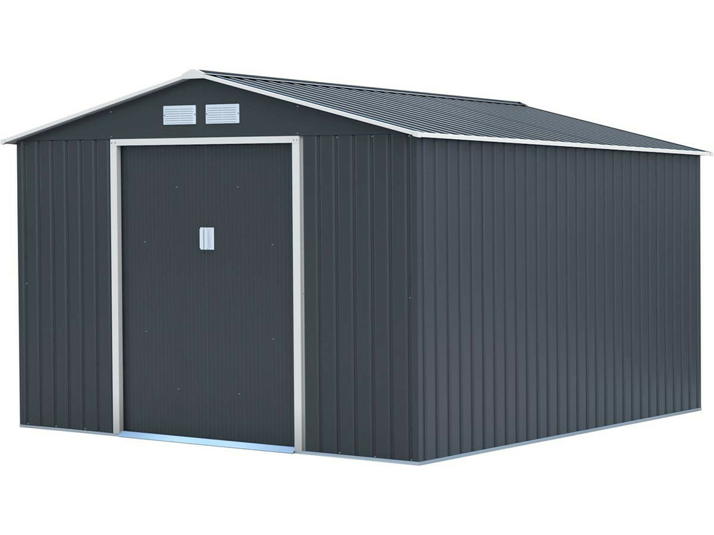 Abri de jardin métal vegas - 8,83 m² - gris