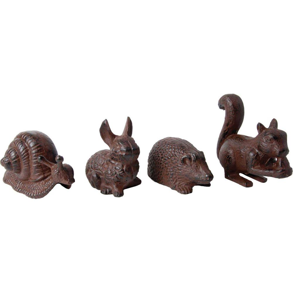 Animaux du jardin en fonte (lot de 4) modèle 2