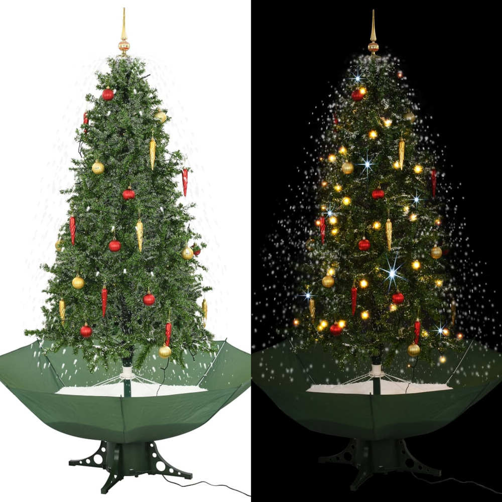 Arbre de NoÃ«l neigeux parapluie Vert 190cm