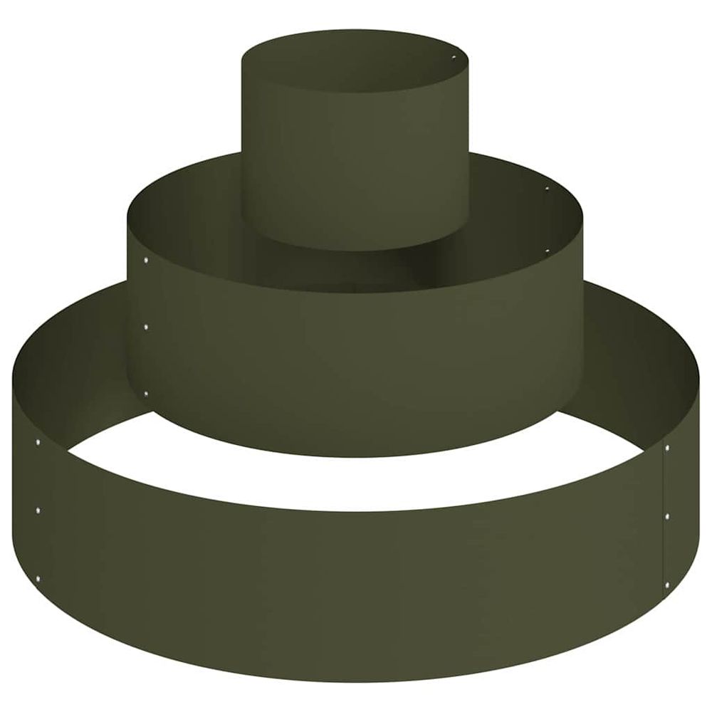 Cache-pot de jardin vert olive 90 x 90 x 20 cm