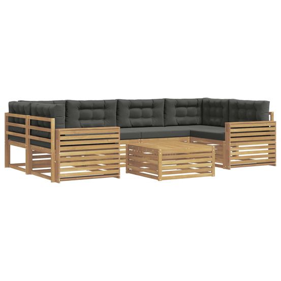 Ensemble de canapés d'extérieur 7 pc blanc et anthracite