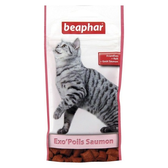 Complément alimentaire chat - friandise poils - saumon - beaphar 35 g
