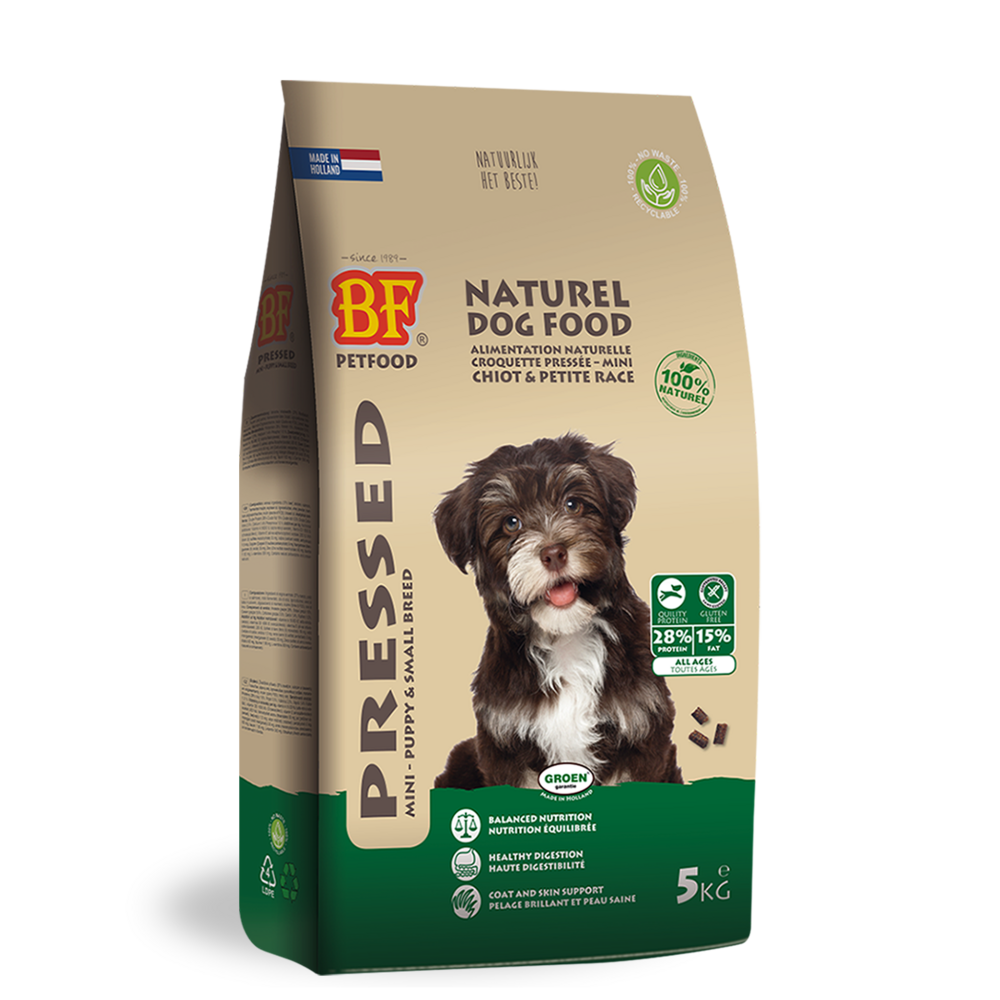 Croquettes pressées pour chiot/chien petite race (sans gluten) 5kg