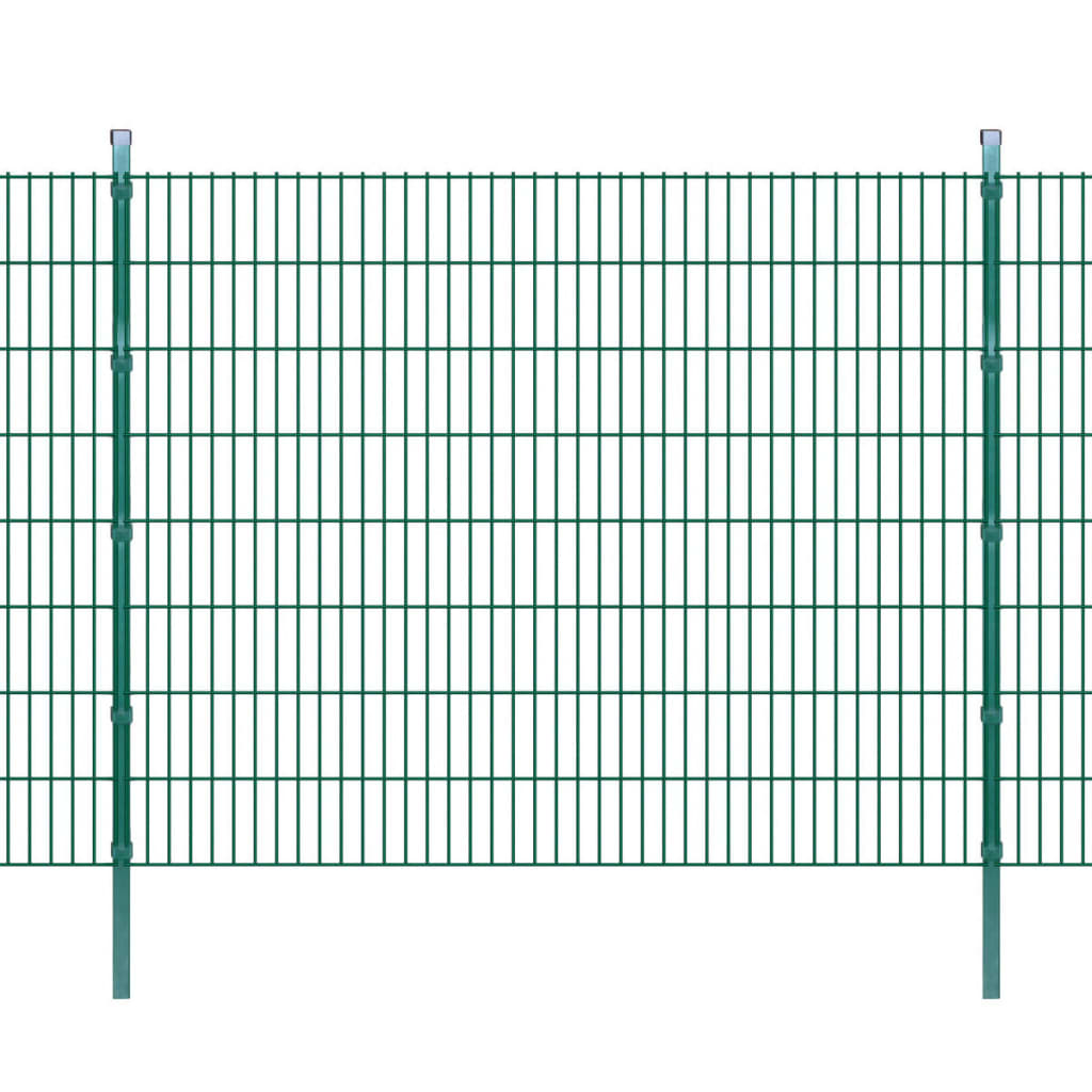 Panneaux et poteaux de clôture 2d pour jardin 2008x1630 mm 6 m