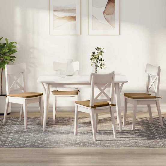 Coussins de siège 4 pcs marron 40 x 40 x 3 cm velours