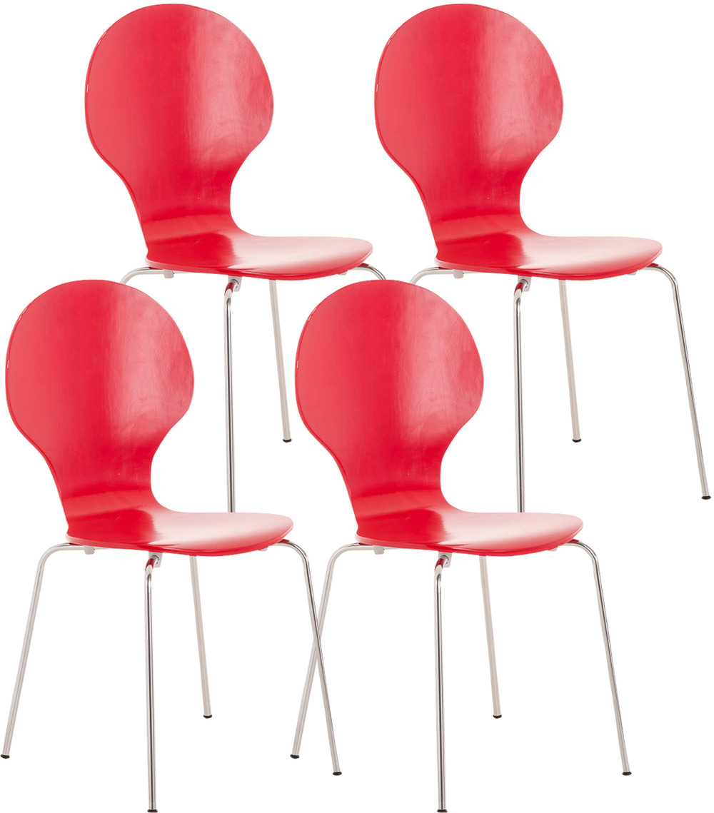 Suite de 4 chaises visiteurs diego