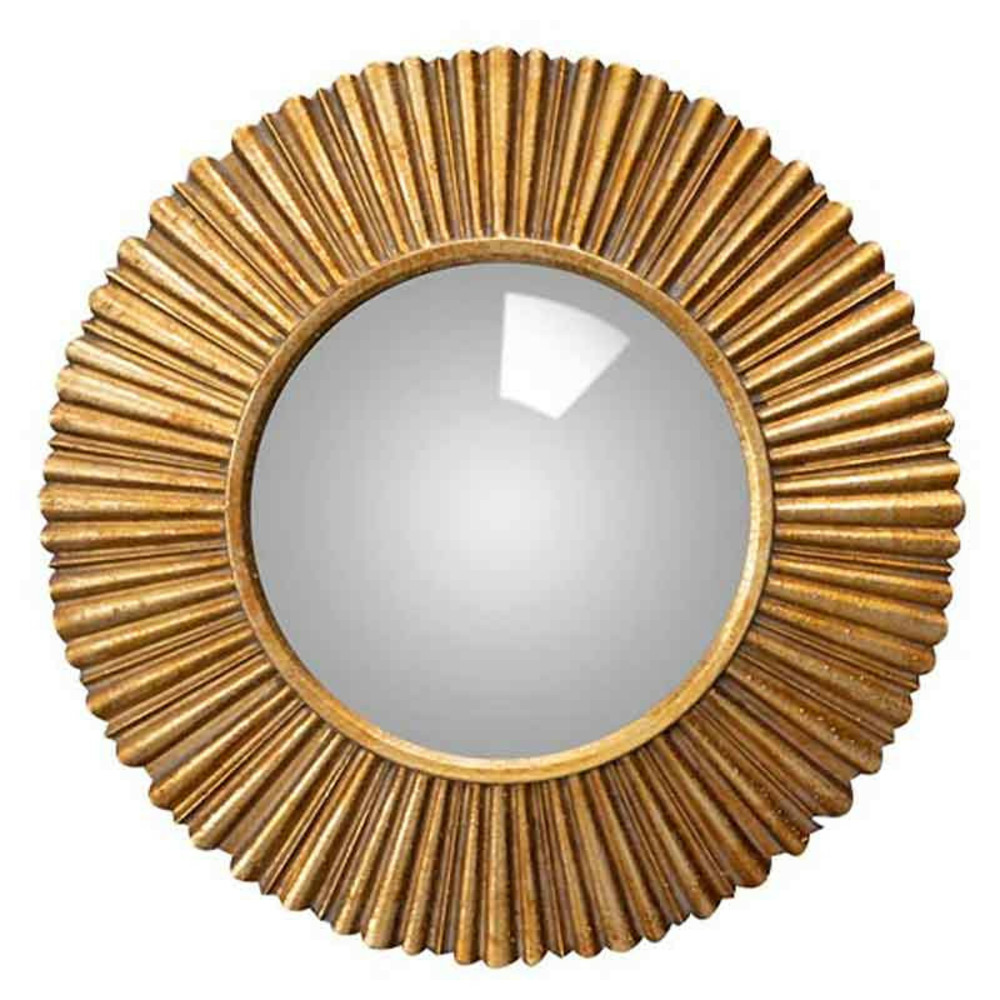 Petit miroir convexe doré sanctus 18cm