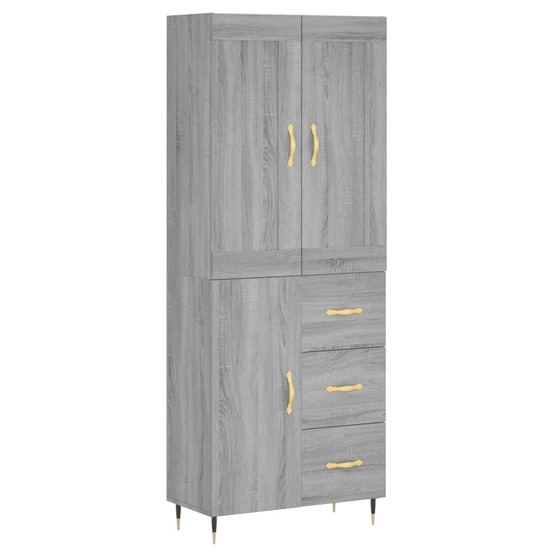 Buffet bahut commode armoire meuble de rangement organisateur cuisine salle de séjour salon haut sonoma 69,5 x 34 x 180 cm bo