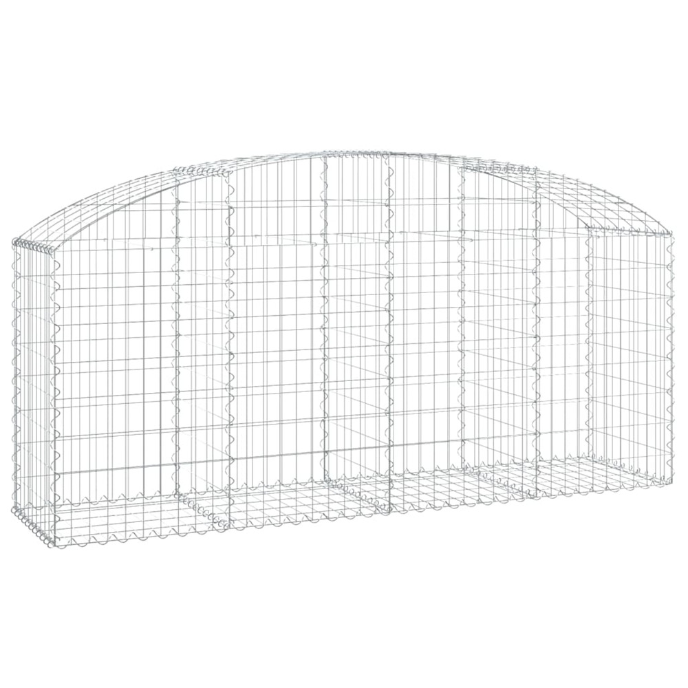 Panier de gabions arqué 200x50x80/100 cm fer galvanisé