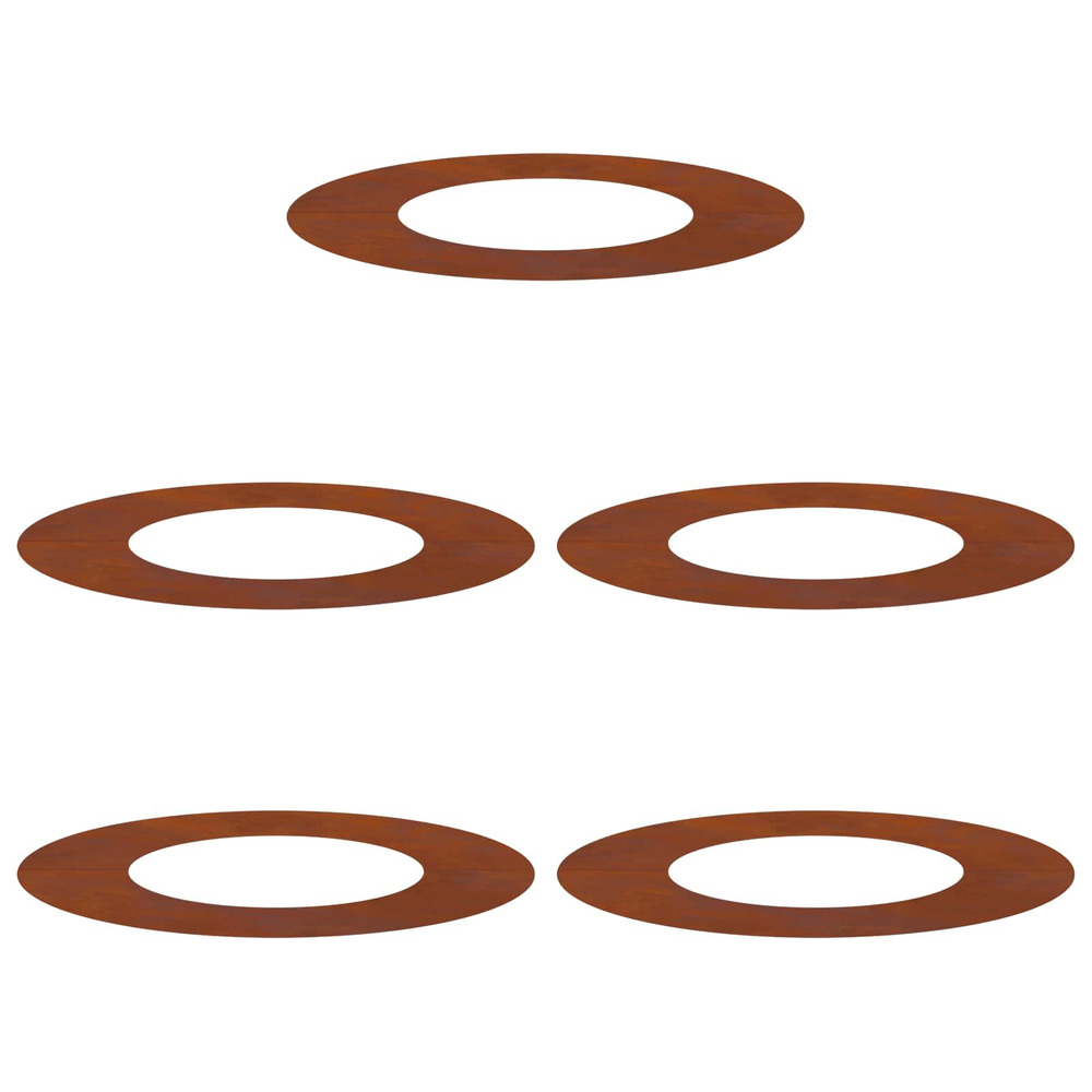 Adapté pour anneaux d'arbre plats 5 pcs marron ø40 / 70 cm